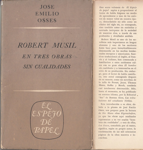 Robert Musil 3 Obras Sin Cualidades Critica Literaria Osses 