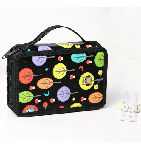 Estuche Porta Lápices De Colores Con 72 Ranuras Útiles