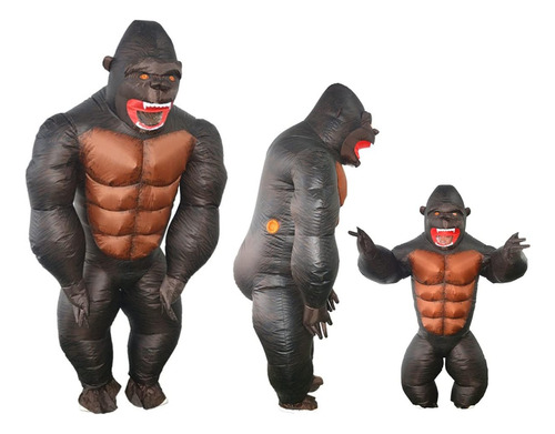 Disfraz Inflable Lafavida De Mono Gorila De Cuerpo Completo,