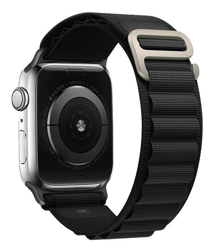 Pulseira Alpine 100% Compatível Com Apple Watch Ultra 49mm Cor Black Largura 49 Mm