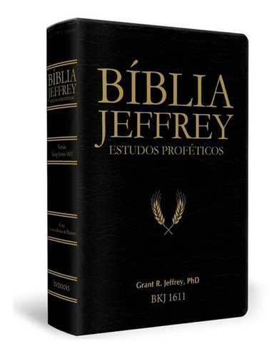 Bíblia Jeffrey Estudo Profético - Preto Com Dourado 