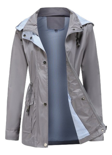 Chaqueta Cortavientos Desmontable Con Capucha Para Mujer