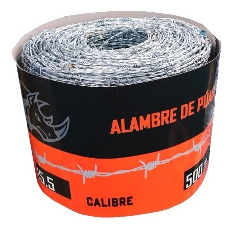 Rollo De Alambre De Púas 500 Metros 16.5 Y 15.5