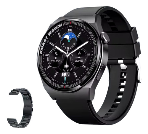 Relógio Smartwatch Gt8 Pro Ram 3gb Gps Bluetooth 5.3 P'água Caixa Preto Pulseira Preto Bisel Prateado Desenho Da Pulseira Mesh