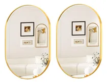 Comprar Espejo Decorativo Bandeja Organización Oval Pack X2