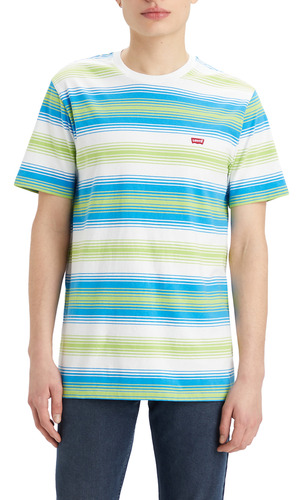 Polera Hombre Rayas Cuello Redondo Multicolor Levis