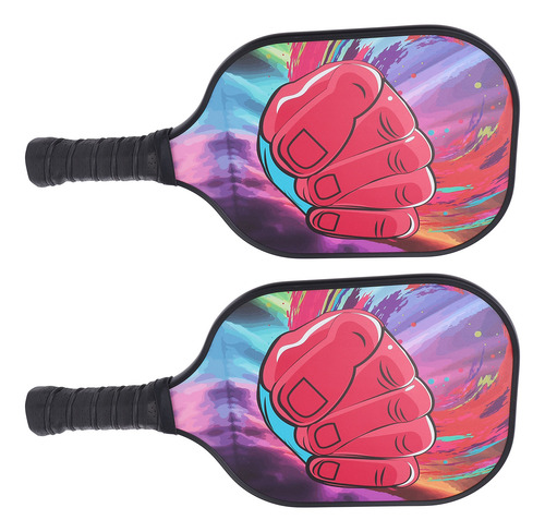 Juego De Raquetas De Pickleball, 2 Palas Ligeras De Fibra De