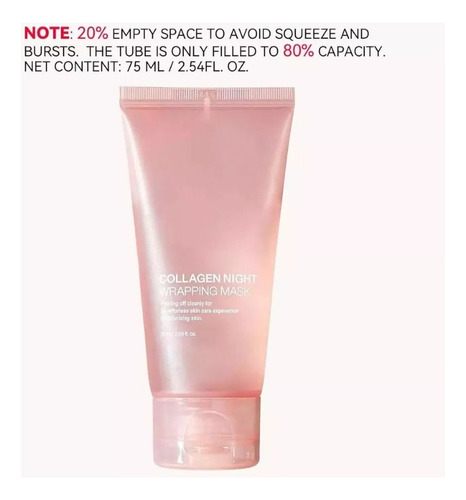 Máscara De Colágeno Para Envolver La Noche, Máscara Exfolian