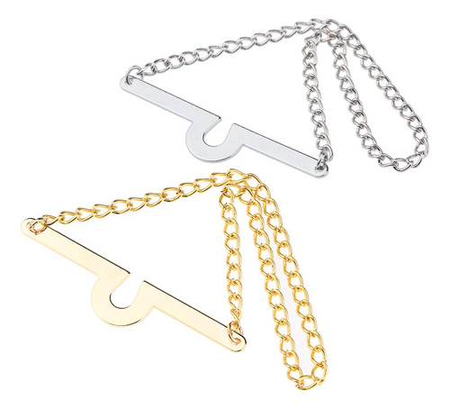 2 Peças De Joalheria Masculina Barra Pino Corrente Broche