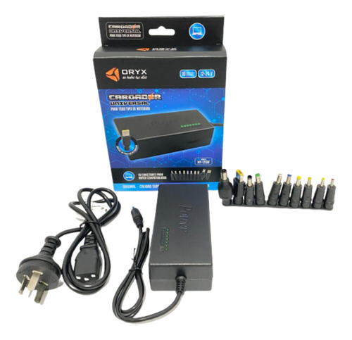 Cargador Oryx My120 Universal 120w Para Notebooks Y Netbooks Negro