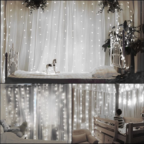 Cortina De Luces Led Impermeable Para Fiestas, 3x3 M