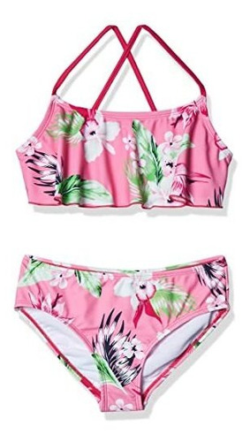 Kanu Surf Niñas Flounce Bikini Playa Deporte 2 Piezas Y1ypd