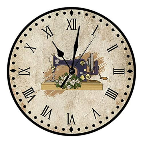 Reloj Para Máquina De Coser De Flores, Reloj Colgante De Cos