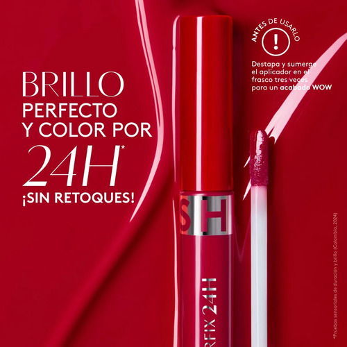 Esika - Labial Colorfix 24h Liquid Tattoo Shine Rojo Magnífico