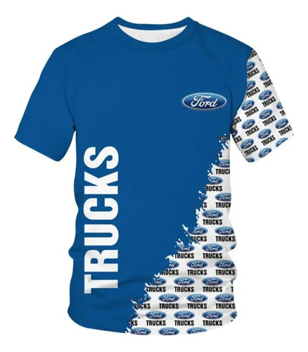 Camiseta De Hombre Con Estampado 3d Ford Mustang