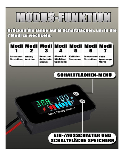 Monitor De Batería Impermeable Crystally-ipx7 Con Soporte 7-