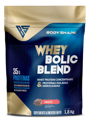 Whey Protein Bolic Refil 1.8kg - Body Shape Chocolate Ao Leite