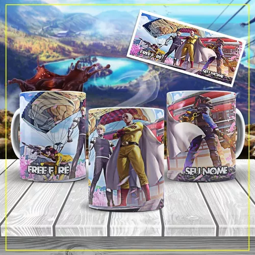 Caneca Game Free Fire com Nome Personalizado