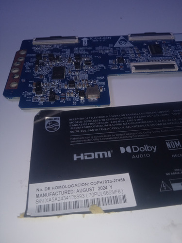 Tarjeta T-con Tv Philips 70pul6653/f8 Tc-u-a-0249 (Usado)