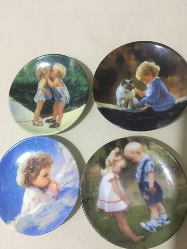 Platos De Porcelana Vintage De 8cm (5pza) Varios Modelos (Usado)