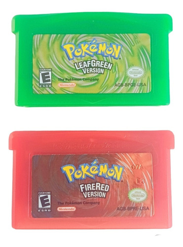 Pokemon Leaf Green & Pokemon Fire Red Gameboy Advance 