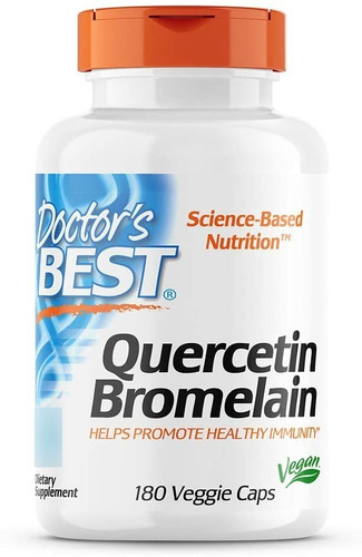 Bromelina De Quercetina 180 Capsulas, Doctor's Best Sabor Neutro