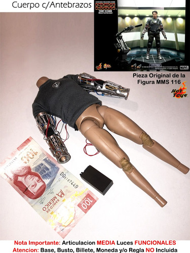Cuerpo C/ Luz Tony Stark Hot Toys Mms116 Escala 1/6 Original (Usado)