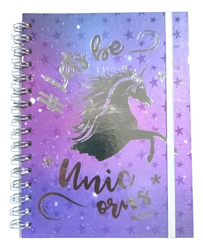 Agenda Perpetua Unicornios Ppr 16x10 Espiralada