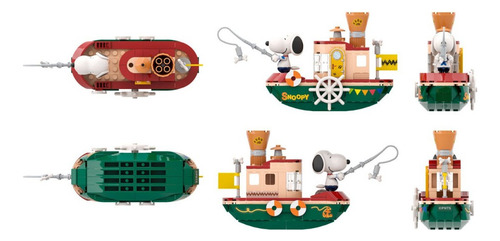 Juego Construcción Snoopy Pantasy Peanuts Steam Boat Cantidad De Piezas 142