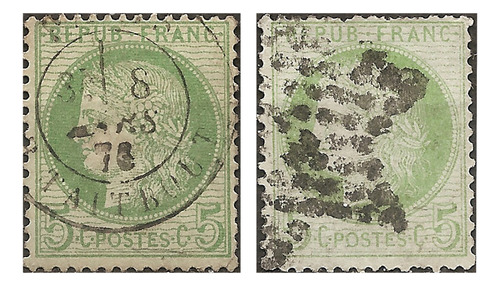 Francia Catálogo Yvert 53 Y 53c Año 1871 $$$ Muy Buena
