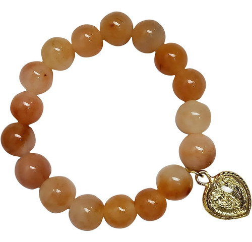 Pulsera De Amuleto De Buda De Piedra Natural Auténtica, Braz