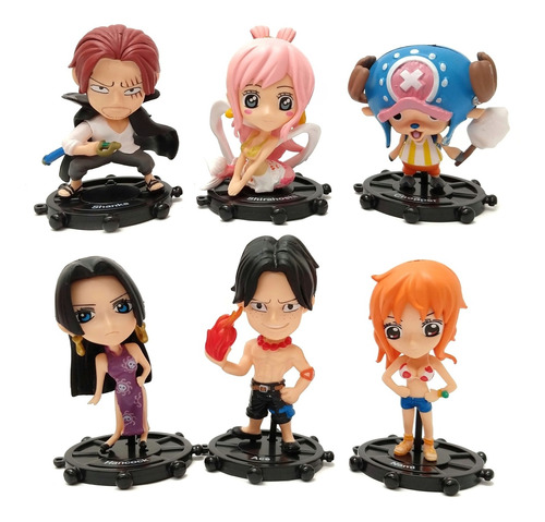 One Piece Shanks Nami Chopper Colección 6 Figuras En Bolsa