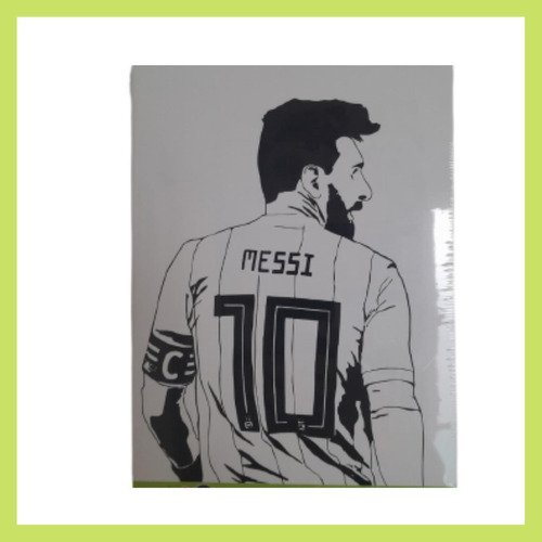 Bastidor De 20 X 30 Impreso Para Pintar Messi