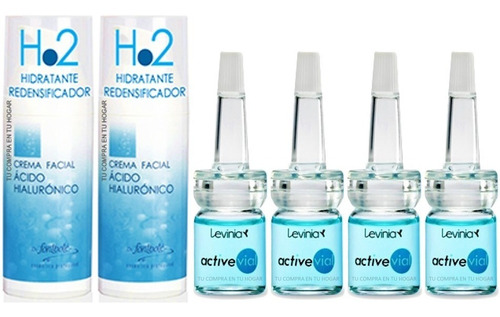 2 Cremas Antienvejecimiento + 4 Serum Acido Hialuronico Cara