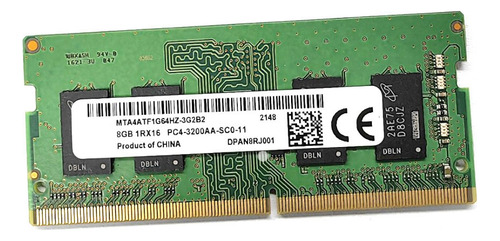 Memoria Ram Ddr4 De 8 Gb A 3200 Mhz, Pc4-25600, 1,2 V, Sodim