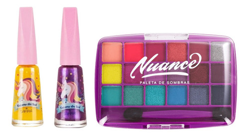 Imagem 3 de 6 de Kit Maquiagem Infantil Com Lata Completo Kmlt2 + Brindes
