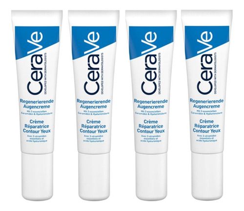 Pack De 4: Cerave Crema Reparadora Contorno Ojos