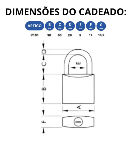 Kit Ferramentas Micha Abertura Porta Com Cadeado Pado 30mm