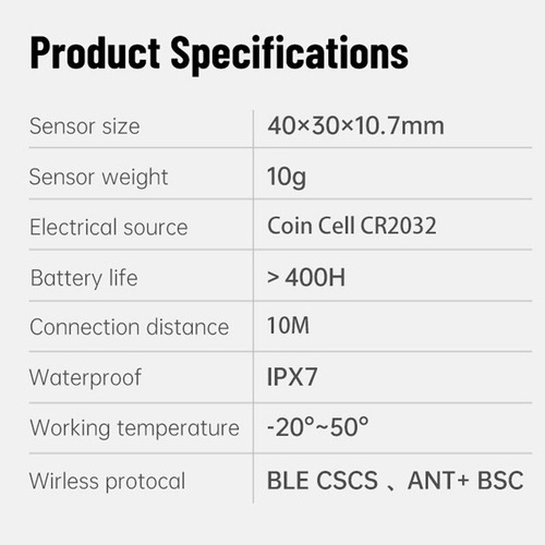 Sensor De Cadencia Y Velocidad Xoss Vortex Bluetooth Ant+ /