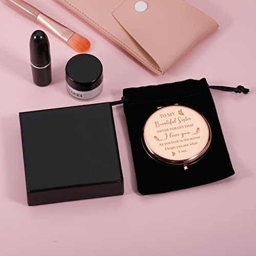 Espejo Compacto De Maquillaje Para Mejor Hermana Y Amiga