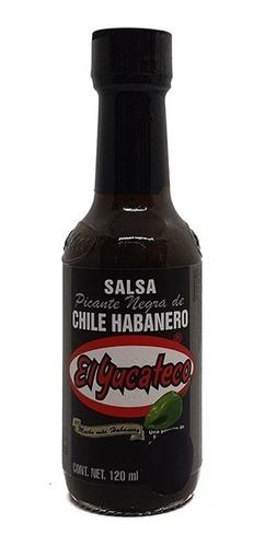 Salsa Picante Negra De Chile Habanero El Yucateco 120ml