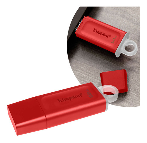 Memorias Usb 32gb Kingston Datatraveler Exodia Dtx/32 3.2 Gen 1 Rojo