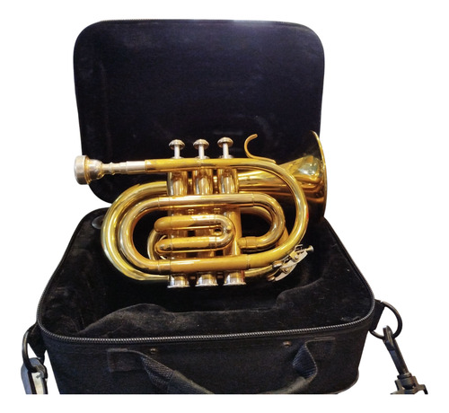 Trompeta Pocket Stagg (bb) C/ Estuche Y Bebop Wstr245 Dorado (Usado)