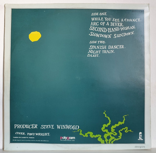 Lp Steve Winwood Arc Of A Diver 1980 Importado Portugal (Usado)