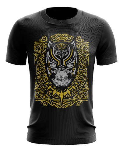 Playera Sublimada Pantera Negra Skull