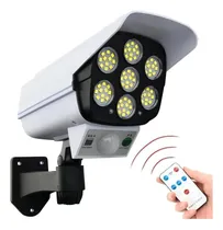 Comprar Camara Seguridad Vigilancia Exterior Falsa Foco Led Solar Color Blanco