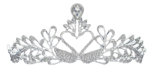 Elegante Tiara De Cristal Con Forma De Cisne De Amor En Form