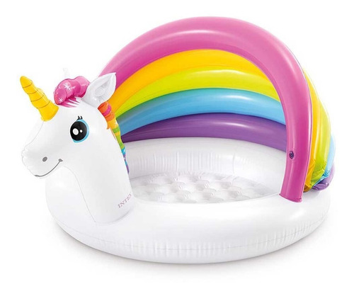 Piscina De Unicornio Para Niñas Intex Diversion Playa 