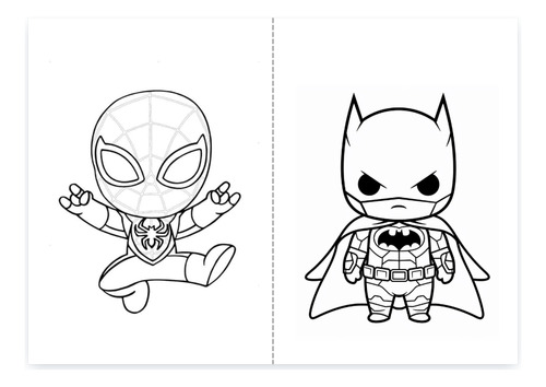 Kit C/ 15 Lembrancinhas Revistas Colorir Super Herois