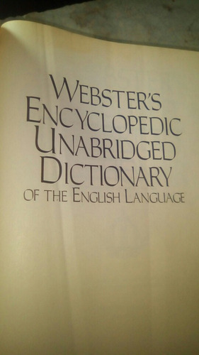Webster's Enciclopedic Unabridged Dictionary Of The English (Usado)